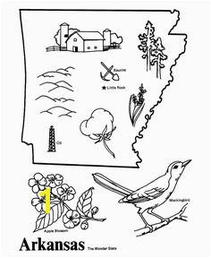 Arkansas State Coloring Page