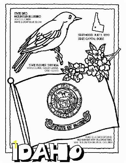 Idaho State Symbols Coloring Pages Idaho State Symbol Coloring Page by Crayola Print or Color Online