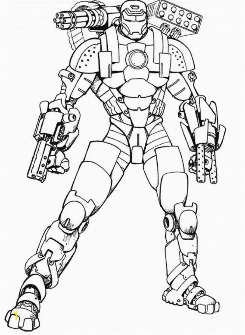 Rocket Launcher Iron Man Coloring Pages