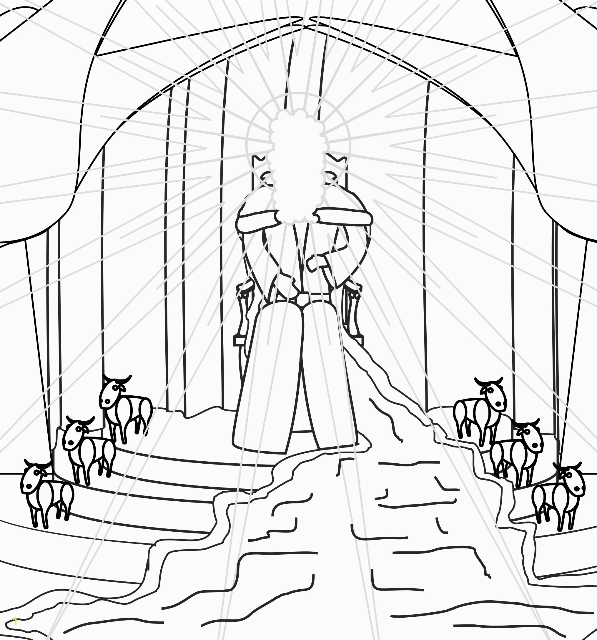 Isaiah Coloring Pages for Kids isaiah Coloring Page I Saw the Lord High and Lifted Up Seated On
