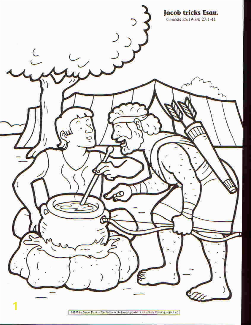 Promising Jacob And Esau Coloring Page Awesome Pages Ideas