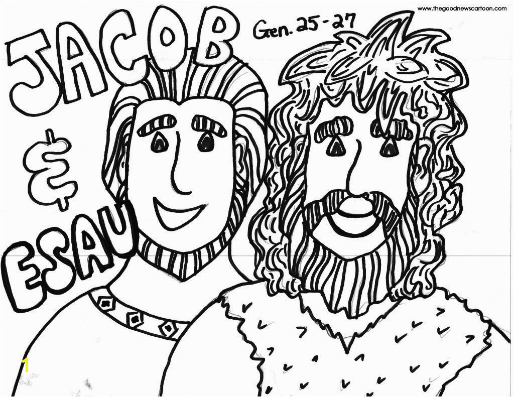 Reunite Colouring Superior Jacob And Esau Coloring Page Pages Bonnieleepanda