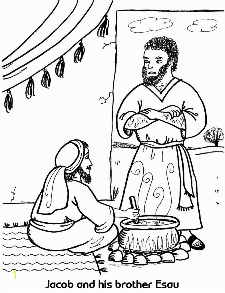 Willpower Jacob And Esau Coloring Page Pages
