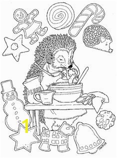 Free Jan Brett coloring pages Hedgie s Cookies Coloring Page