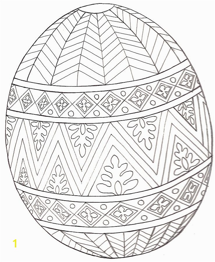 Jan Brett design egg coloring page