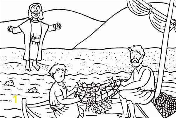 Jesus And Friends Coloring Pages Fresh Disciples Od Christ Catching Fish Page Image