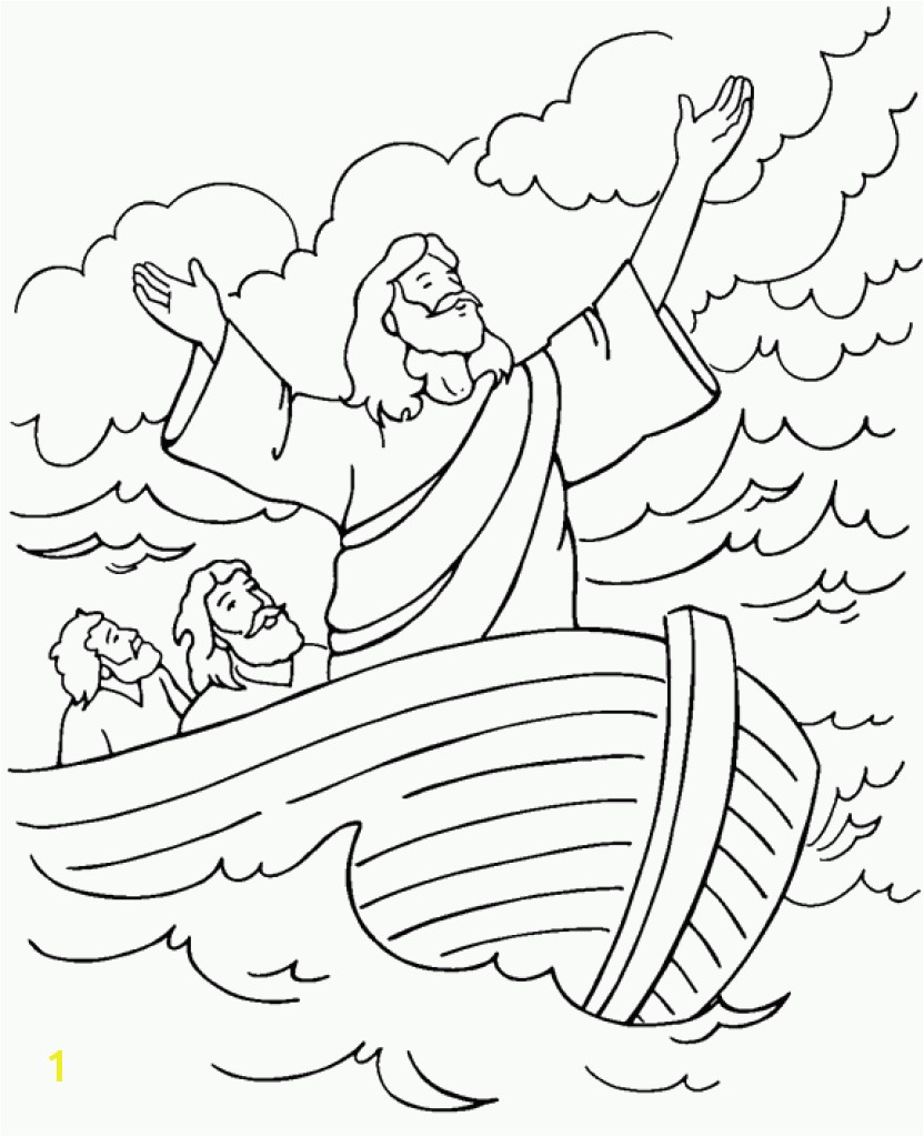 Jesus Calm the Storm Coloring Page Luxury Jesus Calms the Storm Coloring Page Coloring Pages