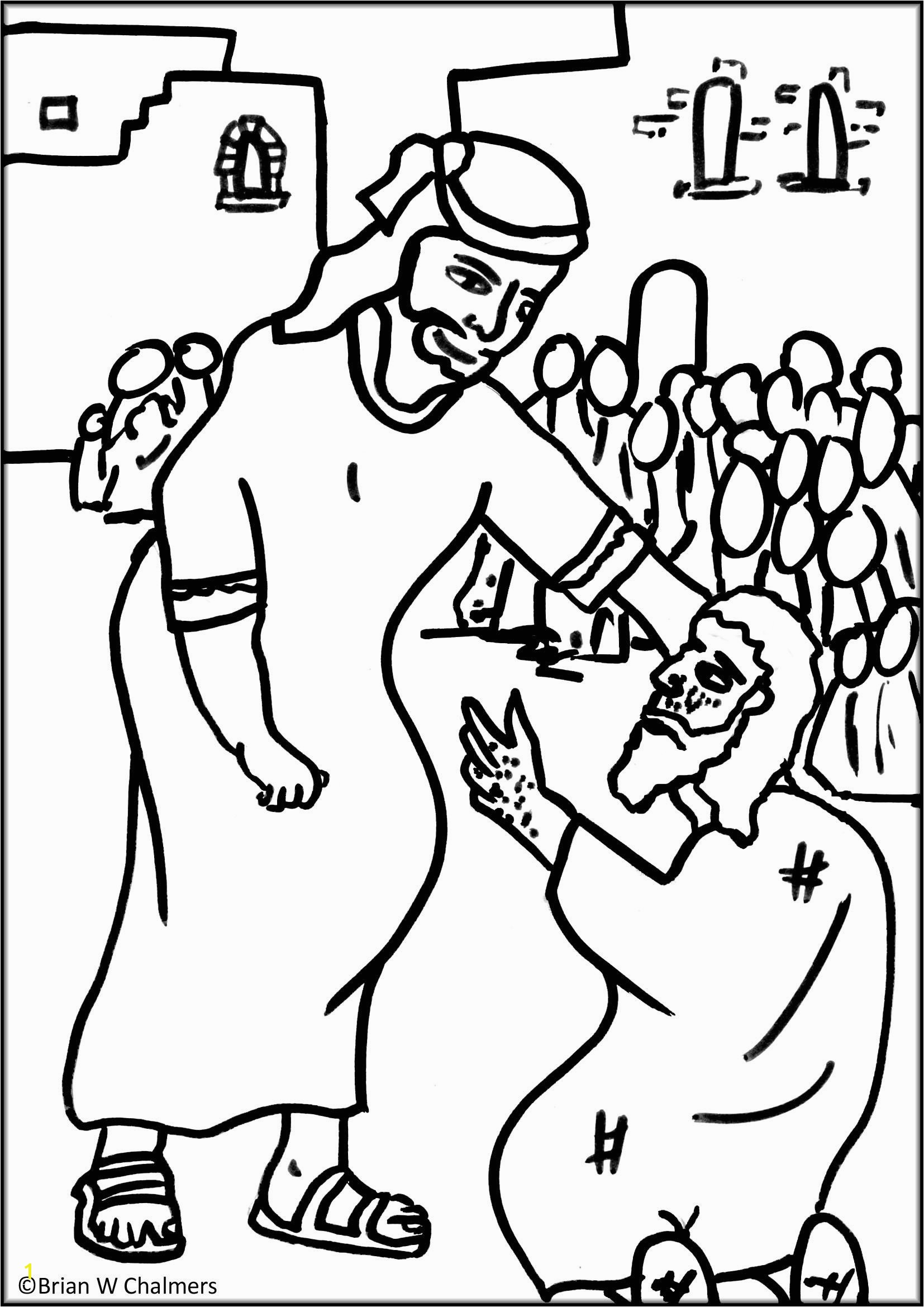 Jesus Heals the Leper Coloring Page Ten Lepers Coloring Page Jesus Heals 10 Lepers Coloring Page Awesome