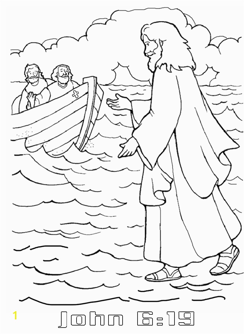 Jesus Walks On the Water Coloring Page Fresh Jesus Walks Water Coloring Sheet Gallery