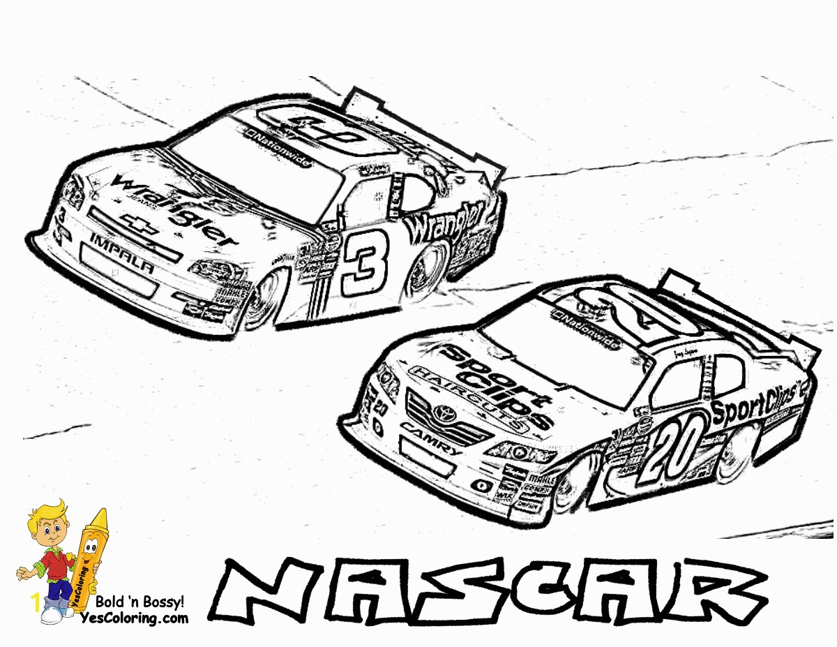 Coloring Page Free Nascar 07 Full