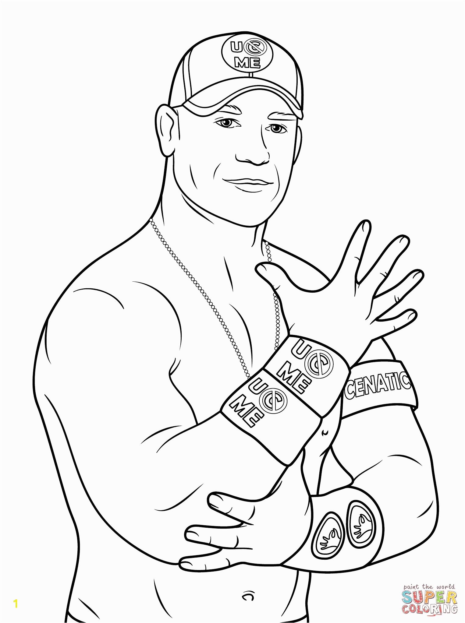 the John Cena coloring pages