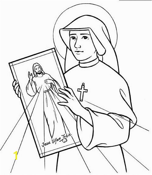 Divine Mercy Coloring Page