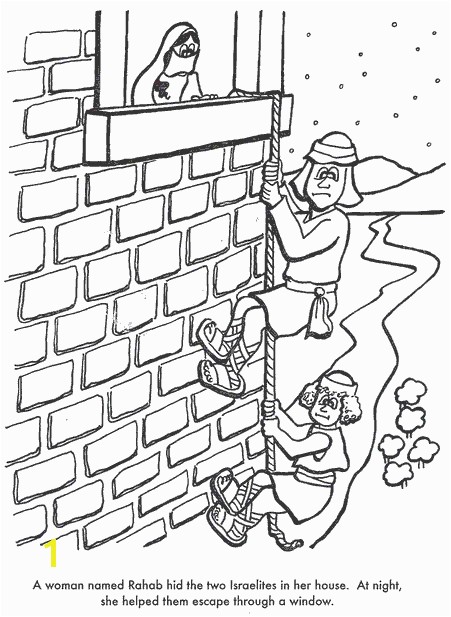 Coloring Pages Joshua And Rahab Sketch Coloring Page