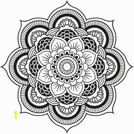 A floral mandala coloring pages