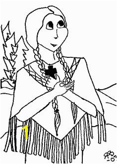 Saint Kateri Coloring page