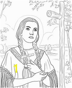 St Kateri Tekakwitha coloring page