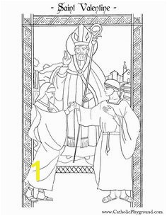 Saint Valentine Coloring Page