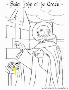 St John of the Cross Catholic Saint coloring page Feast is December 14th