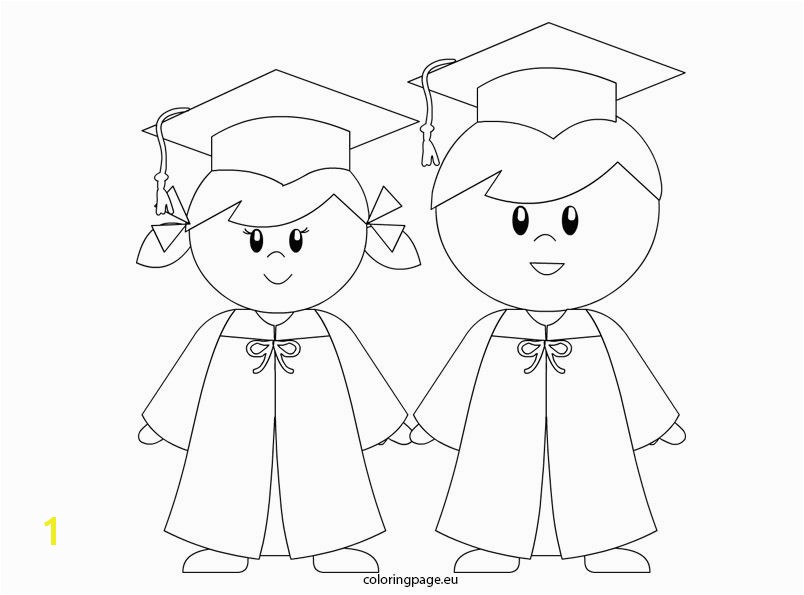 Kindergarten Graduation Coloring Page Kindergarten Graduation Coloring Page for Preschool