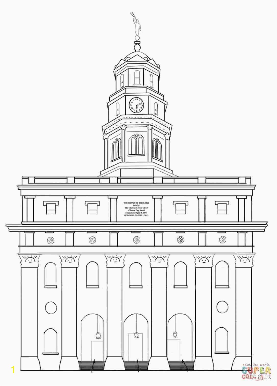 Kirtland Temple Coloring Page Inspirational Lds Temple Coloring Pages Nice Kirtland Page