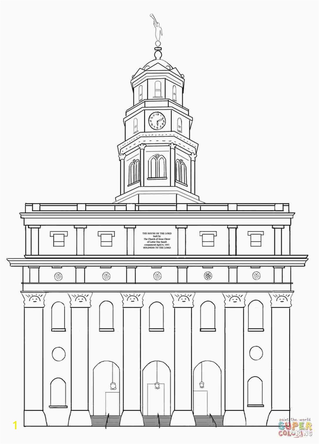 Kirtland Temple Coloring Page Inspirational Lds Temple Coloring Pages Nice Kirtland Page