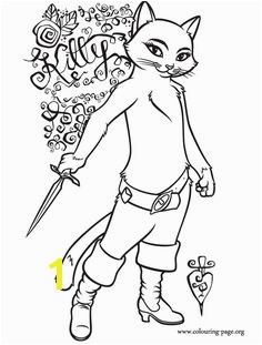 Kitty softpaws Coloring Pages Puss In Boots and Kitty softpaws