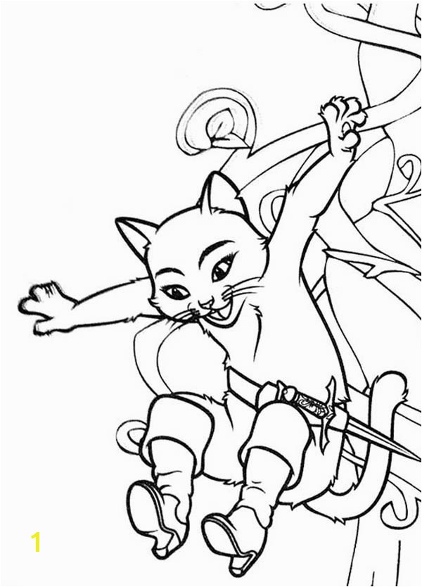 600x834 Puss in Boots Girlfriend Jump from Tree Coloring Pages Batch