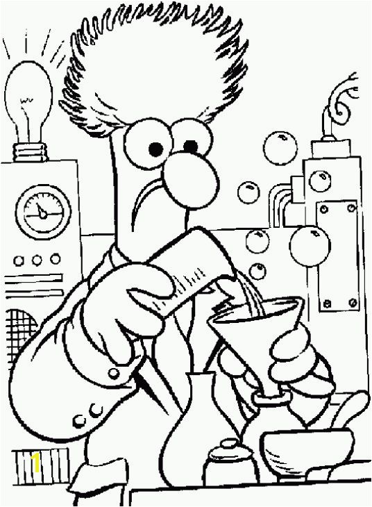 Lab Coloring Pages A Scientist Working In His Lab In Science Coloring Page