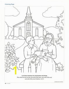 Primary 3 Manual Lesson 40 Worshiping at Church Journal Page Coloring page from the Behold your