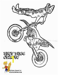 Coloring Picture of Dirt Bike Crusty Demons