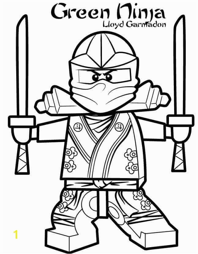 Lego Ninjago Green Ninja Coloring Page