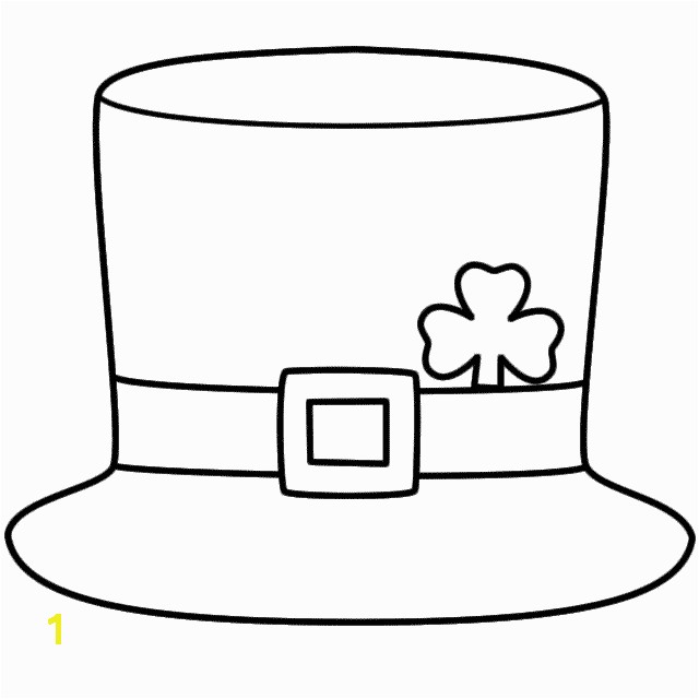 Leprechaun Hat Coloring Page St Patrick s Day