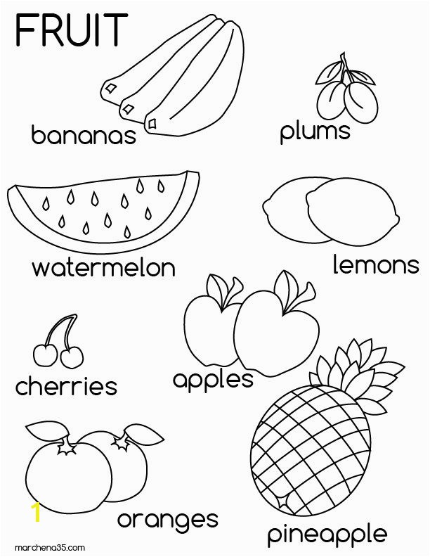 Letter A for Apple Coloring Pages Fruit for Kids Az Coloring Pages