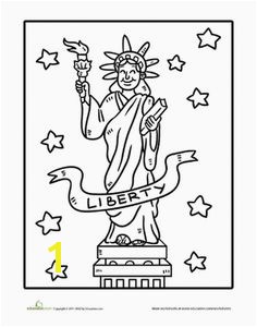 July 4th Independence Day Preschool Holiday Worksheets Statue of Liberty Coloring Page Worksheet