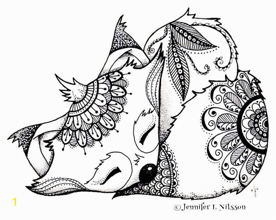 Fox coloring page