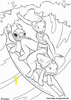 Lilo and Stitch surfing coloring page We have selected this Lilo and Stitch surfing coloring page to offer you nice Lilo and Stitch coloring pages to