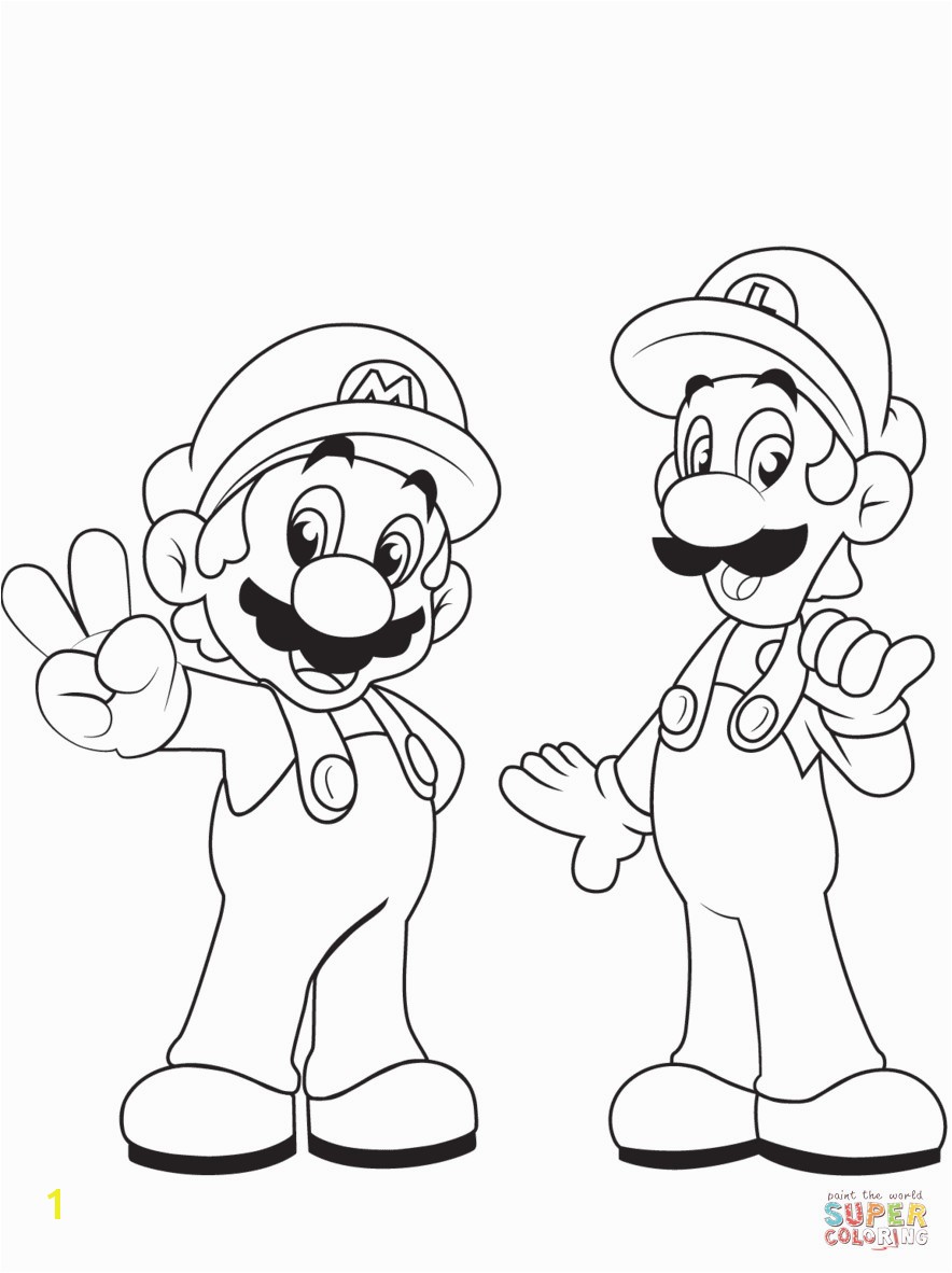 Mario and Luigi Coloring Pages to Print Fresh Mario Bros Printable Coloring Pages Mario and