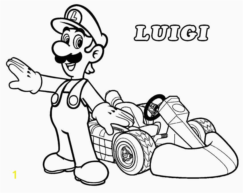 Luigi Mario Kart Coloring Pages Unique Mario Kart Coloring Pages Coloring Pages
