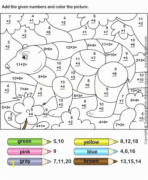 Math Addition Coloring Pages Math Double Digit Addition Coloring Worksheets