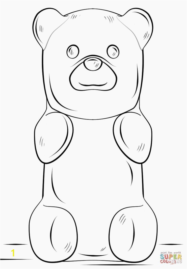 Mean Bear Coloring Pages Gummy Bear Coloring Page Coloring Pages Pinterest