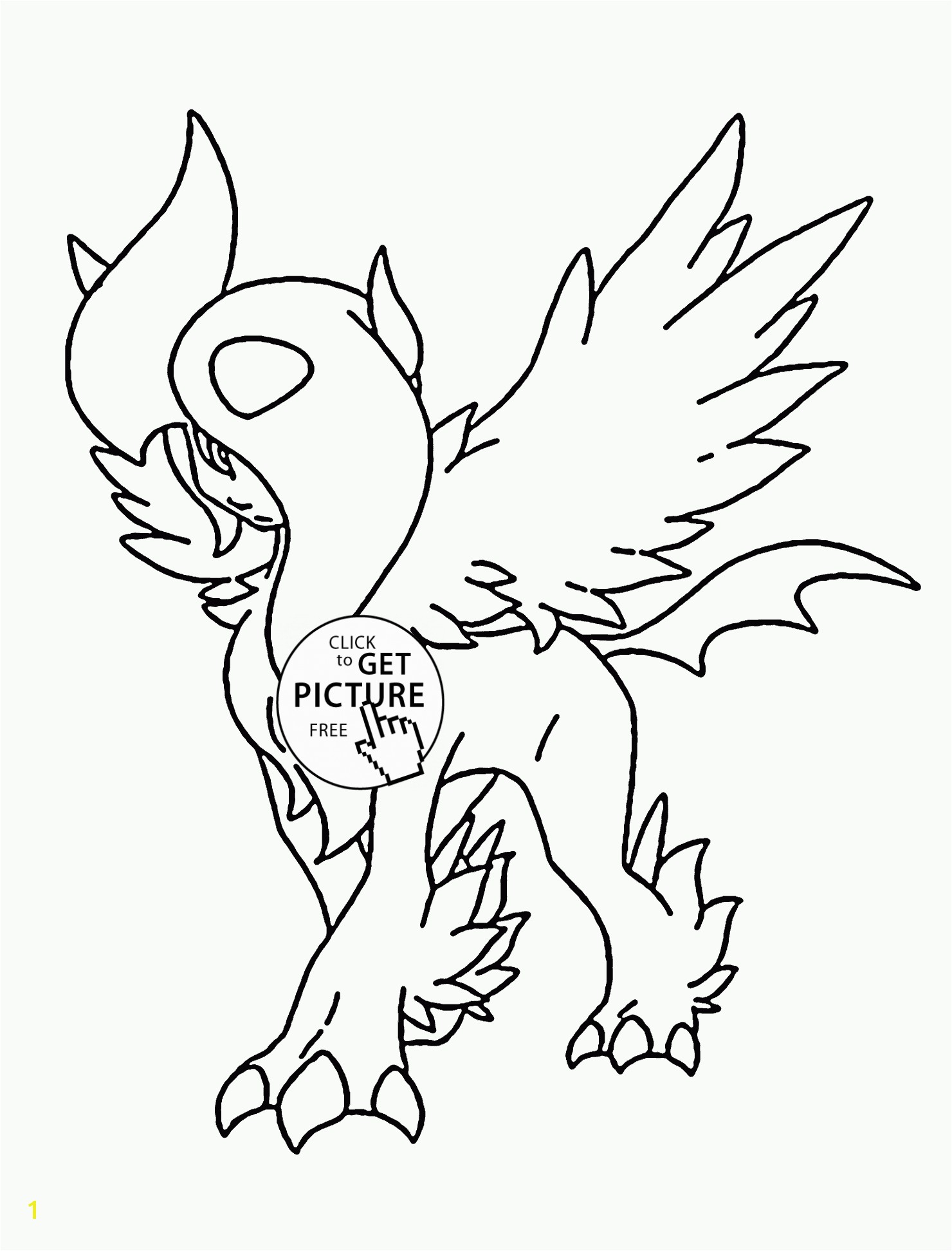 Absol Mega Pokemon coloring pages for kids pokemon characters printables free Wuppsy