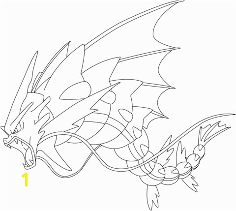 Mega Pokemon Coloring Pages Printable Mega Gyarados Pokemon Coloring Page