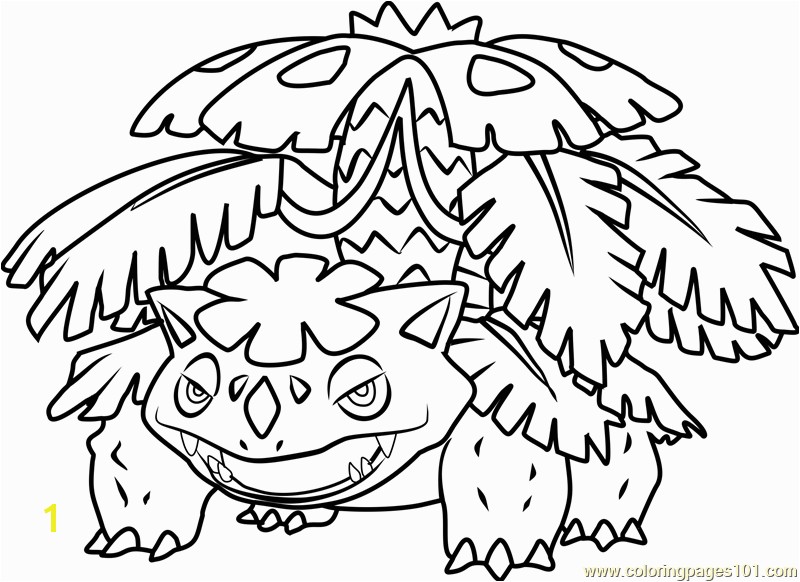 Mega Venusaur Pokemon Coloring Page