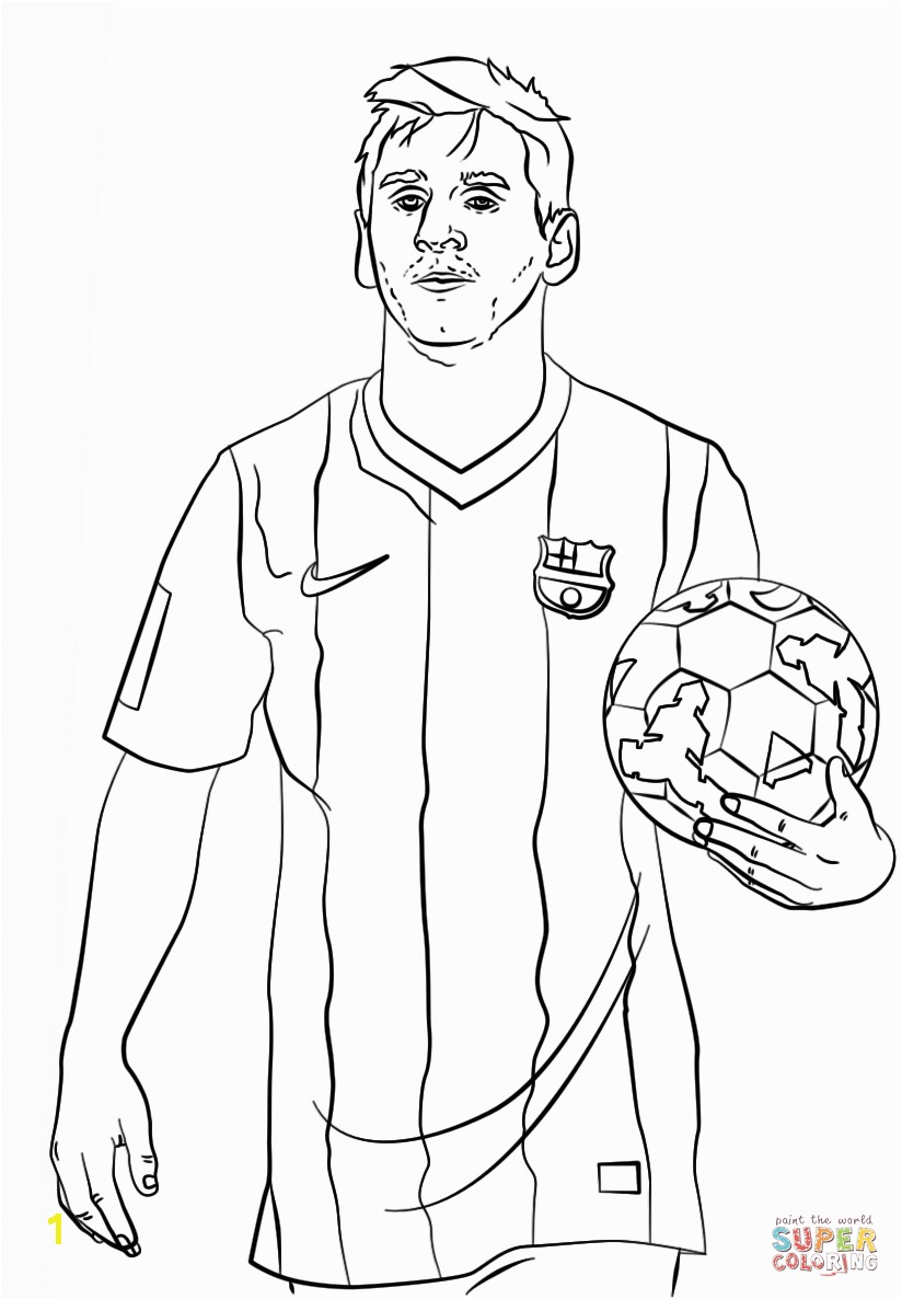 Messi Vs Ronaldo Coloring Pages Lionel Messi Coloring Page