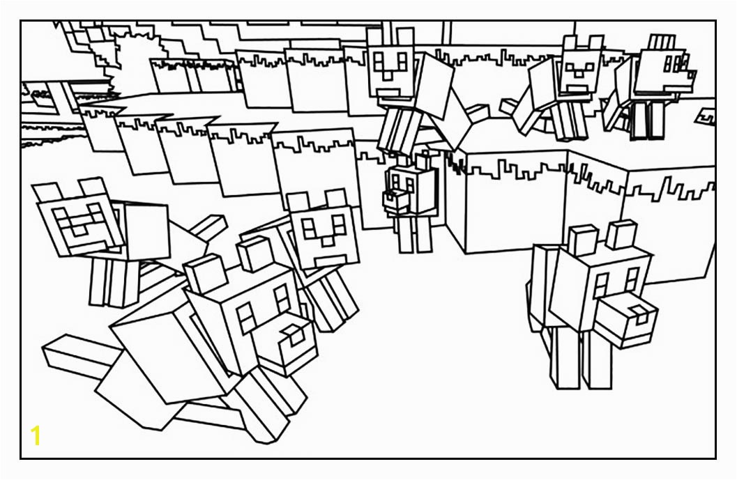 Free Minecraft coloring page to