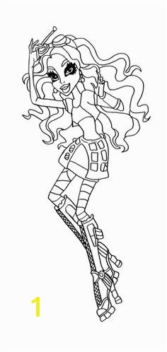 Monster High Robecca Steam Hold Head Coloring Page