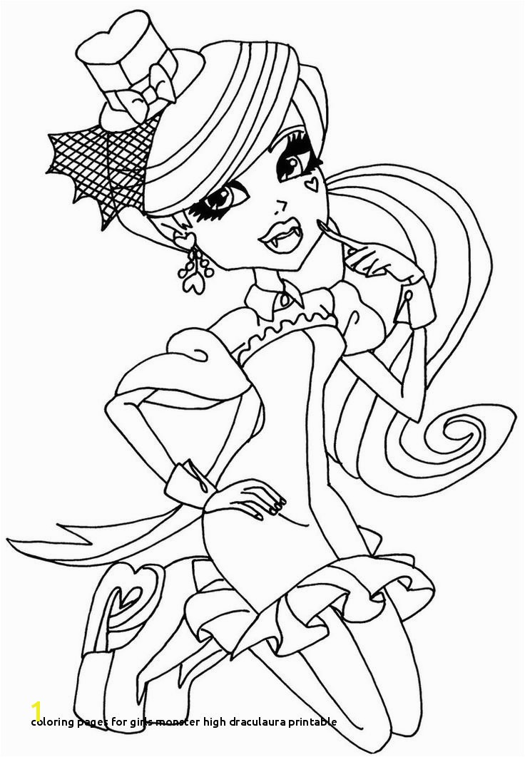 Monster High Printable Coloring Pages Coloring Pages for Girls Monster High Draculaura Printable 115 Best