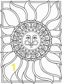 Dover Spark Sun Moon & Stars Coloring Page