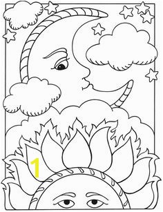 Moon and Stars Coloring Pages Printable 161 Best Sun Moon and Stars Coloring Images On Pinterest