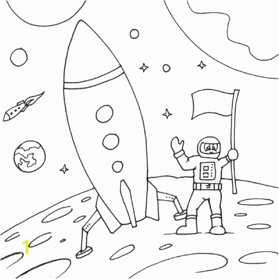 space pictures for kids to color